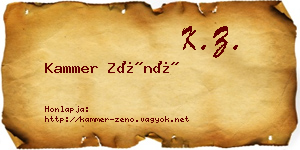 Kammer Zénó névjegykártya